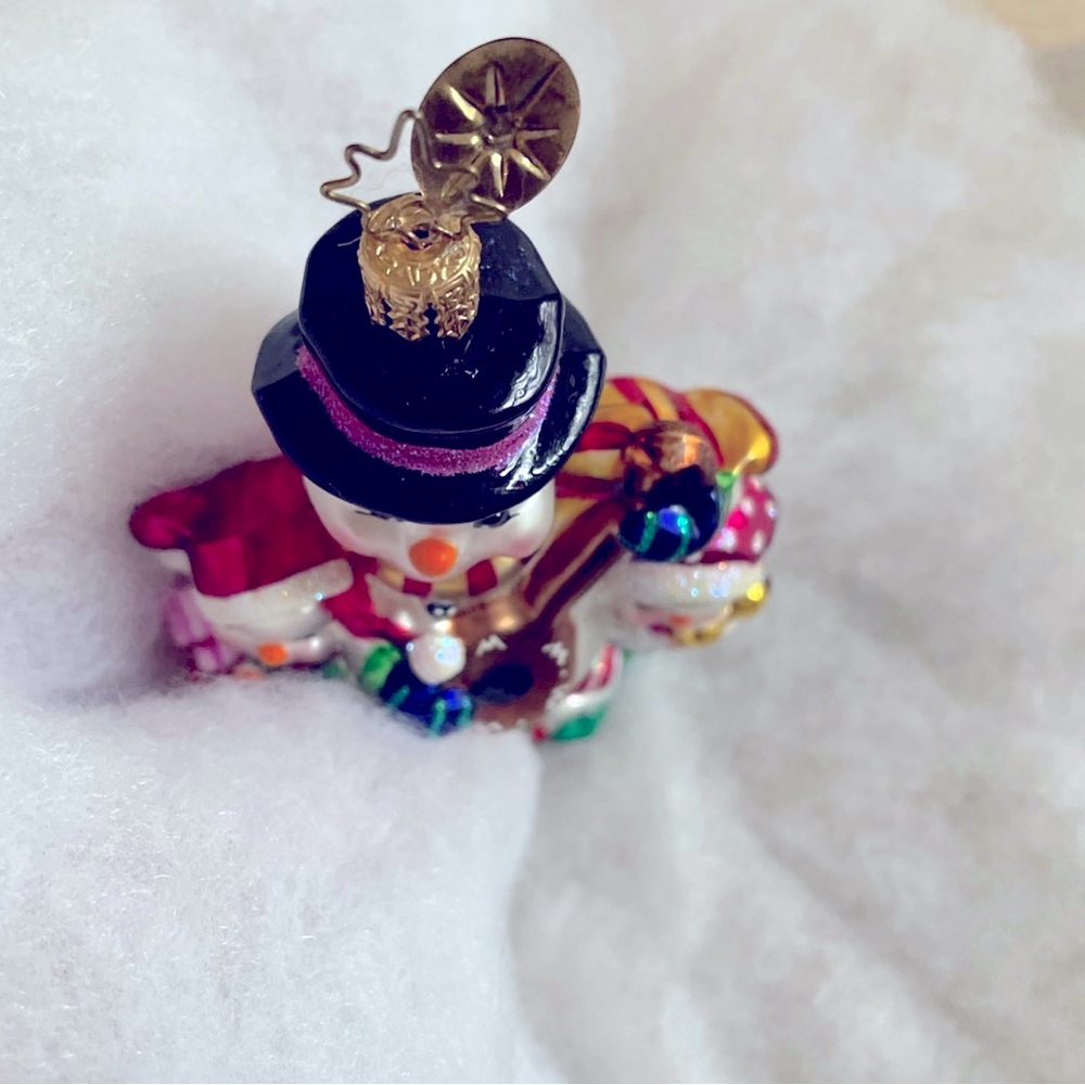 EUC Christopher Radko “Chilly Tunes Trio” Snowman Ornament (Retired Style) - Picture 6 of 7